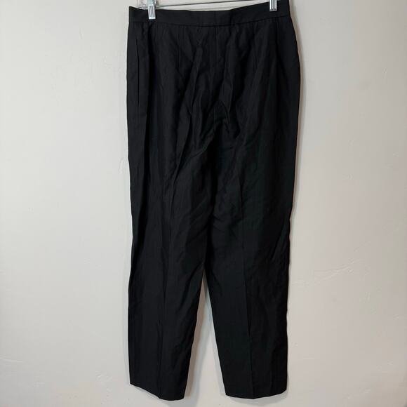 Max Mara Women's Trouser Pants Pleat Front High Rise Black Wool Made in Italy 12 - Picture 2 of 9